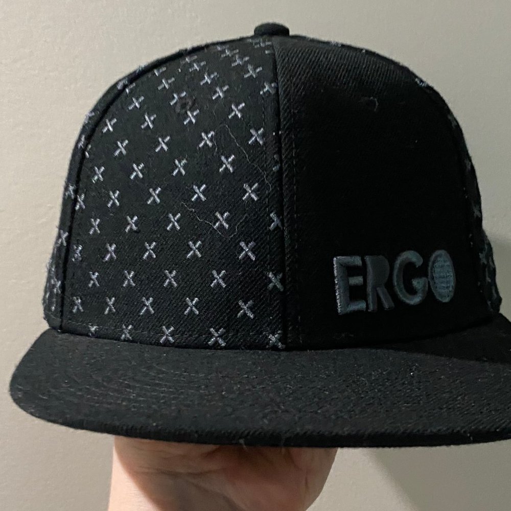 Men Black Wool (30%) Blend Skater Streetwear Embroidery Fitted Baseball Hat  S/M